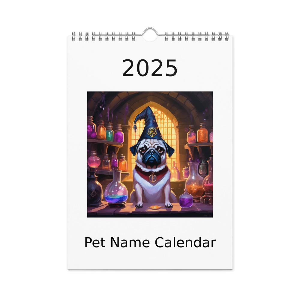 PugMug Custom Pug Wall Calendar (2026)