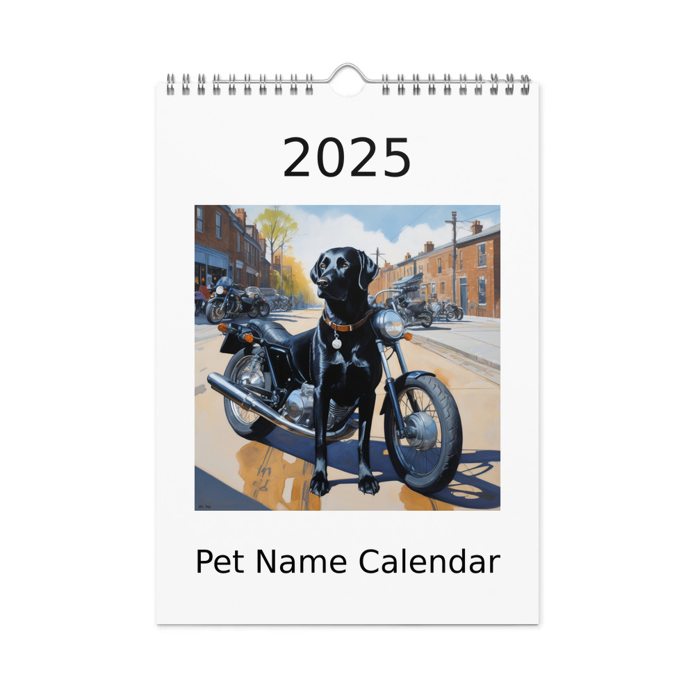 PugMug Custom Black Labrador Retriever Wall Calendar (2026)