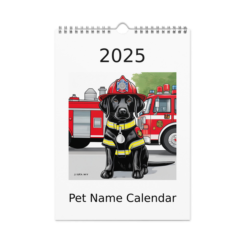 PugMug Custom Black Labrador Retriever Wall Calendar (2026)