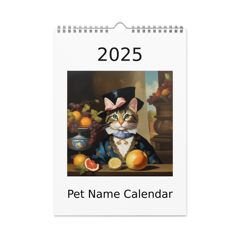 PugMug Custom Tabby Companion Cat Wall Calendar (2026)