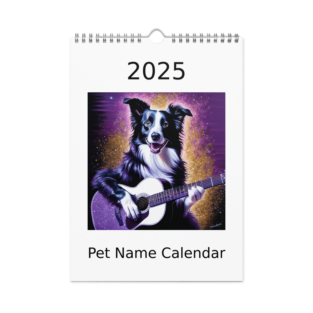 PugMug Custom Border Collie Wall Calendar (2026)