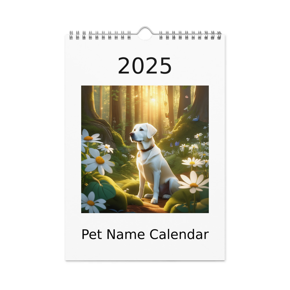 PugMug Custom White Labrador Retriever Wall Calendar (2026)