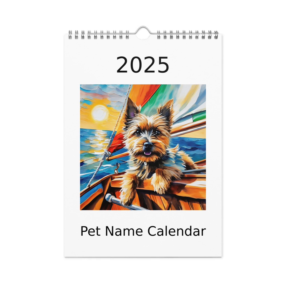 PugMug Custom Cairn Terrier Wall Calendar (2026)