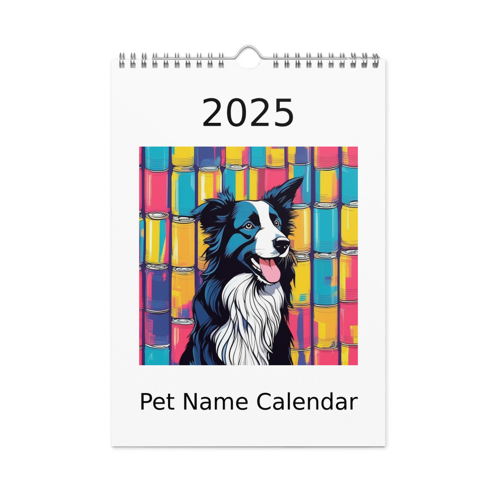 PugMug Custom Border Collie Wall Calendar (2026)