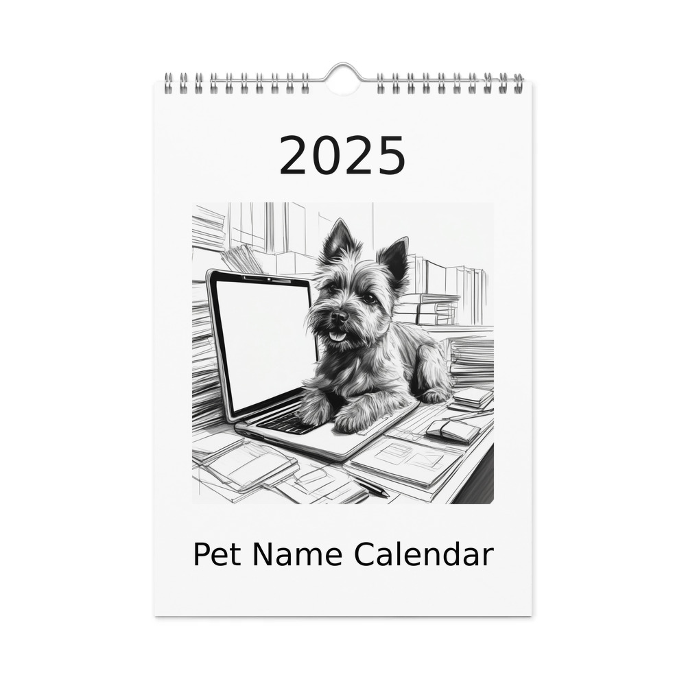 PugMug Custom Cairn Terrier Wall Calendar (2026)