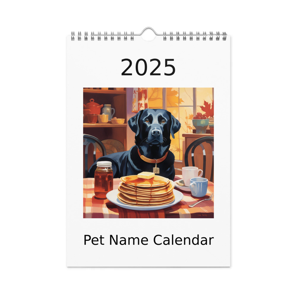 PugMug Custom Black Labrador Retriever Wall Calendar (2026)