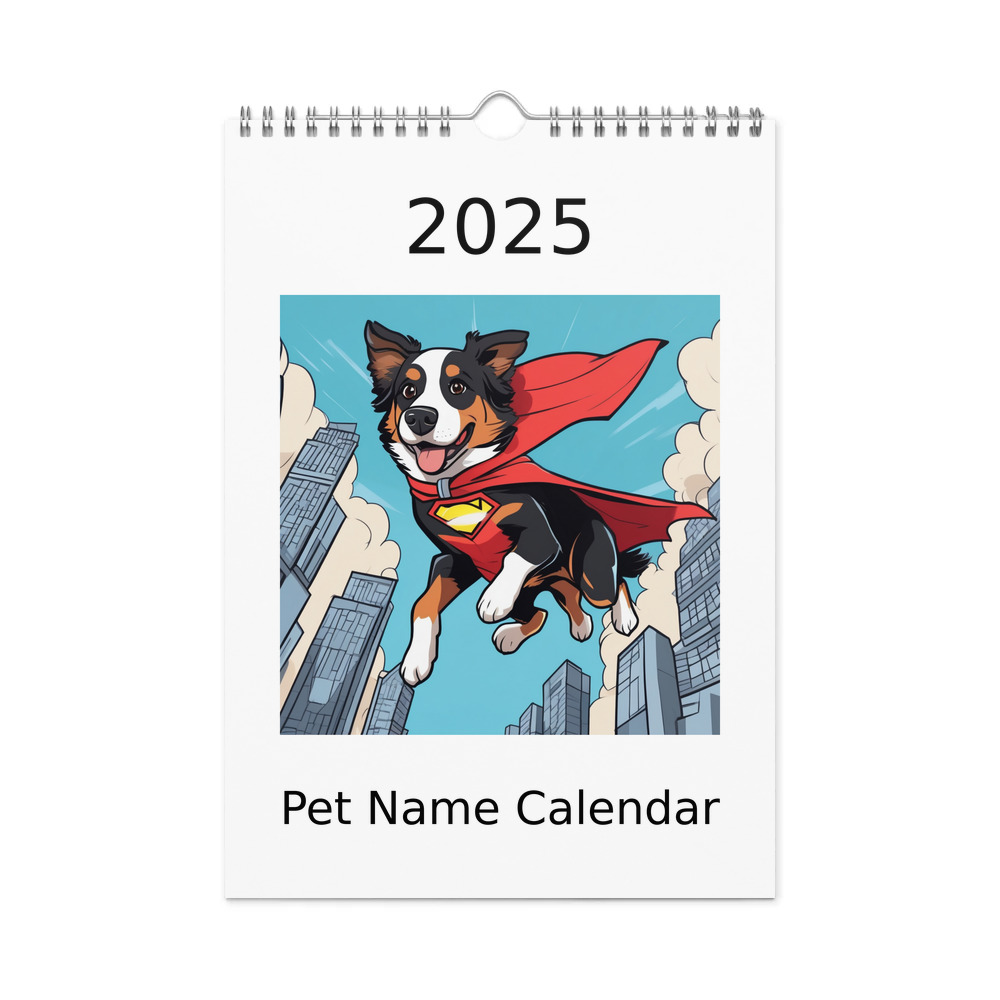 PugMug Custom Miniature American Shepherd Wall Calendar (2026)