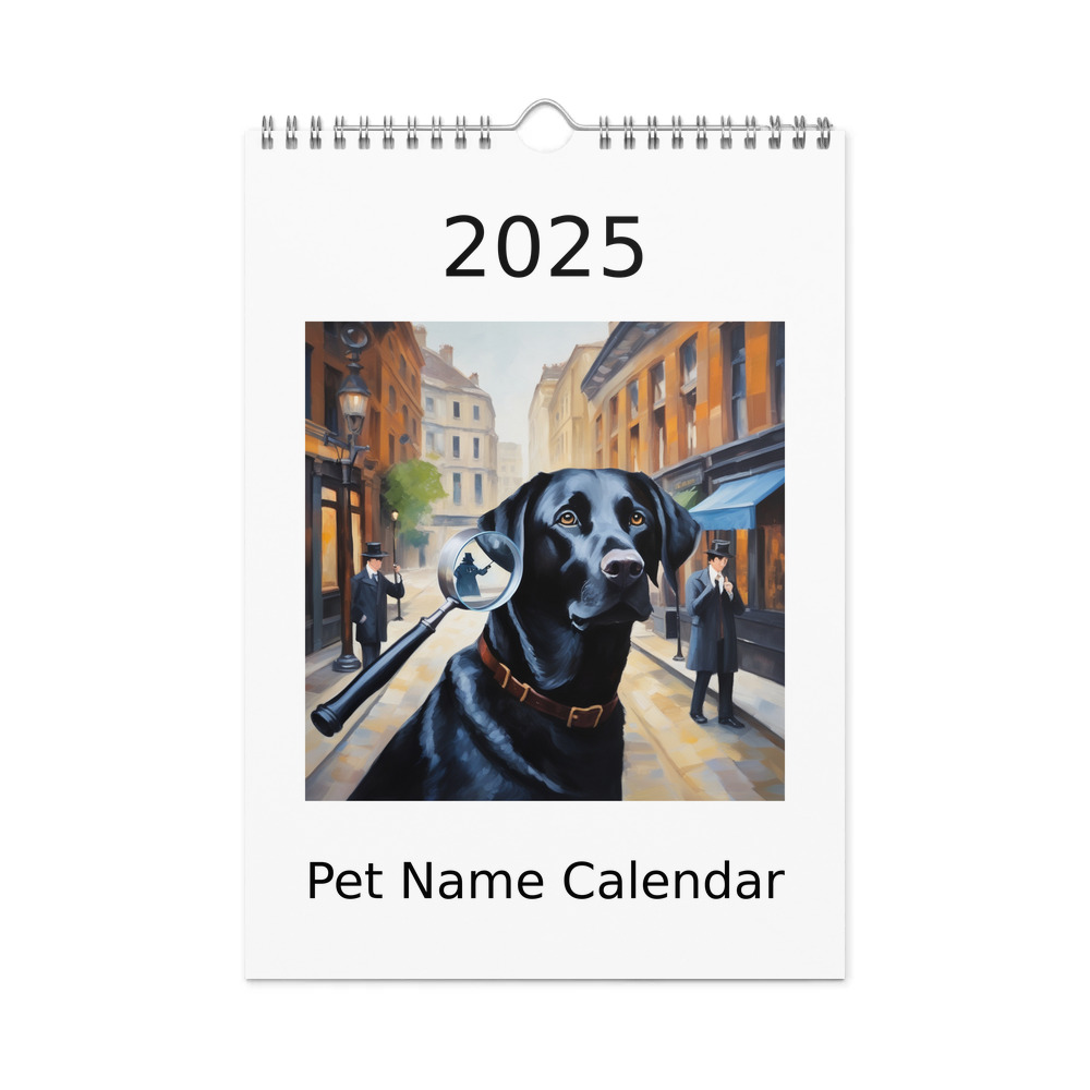 PugMug Custom Black Labrador Retriever Wall Calendar (2026)