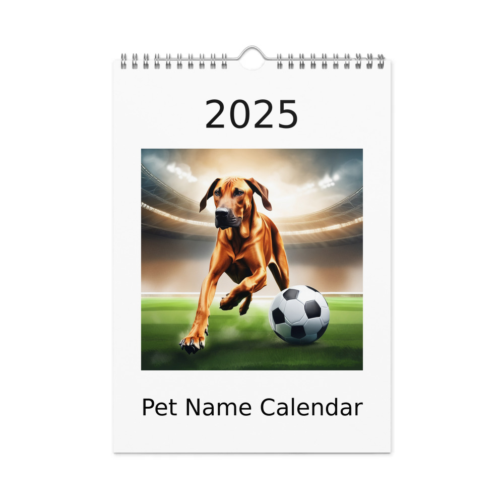 PugMug Custom Rhodesian Ridgeback Wall Calendar (2026)