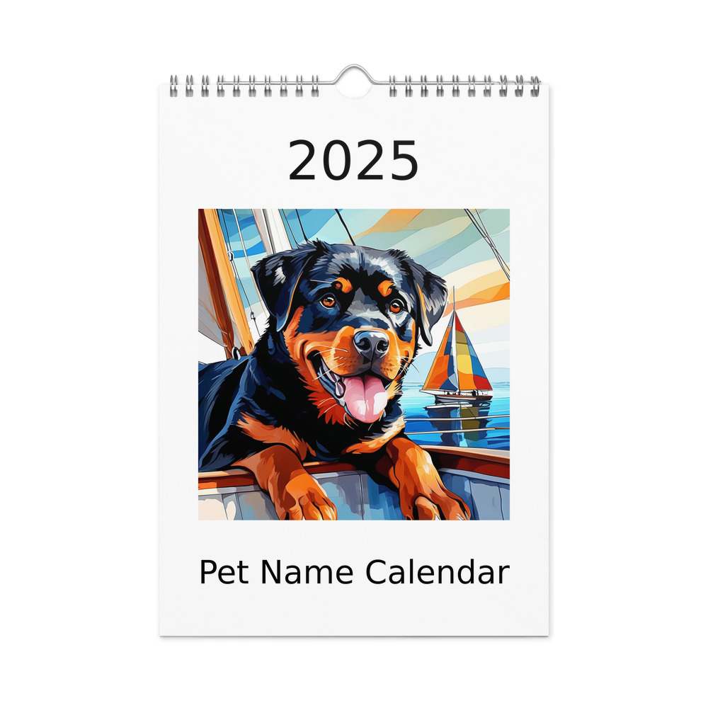 PugMug Custom Rottweiler Wall Calendar (2026)