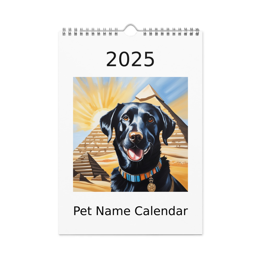 PugMug Custom Black Labrador Retriever Wall Calendar (2026)