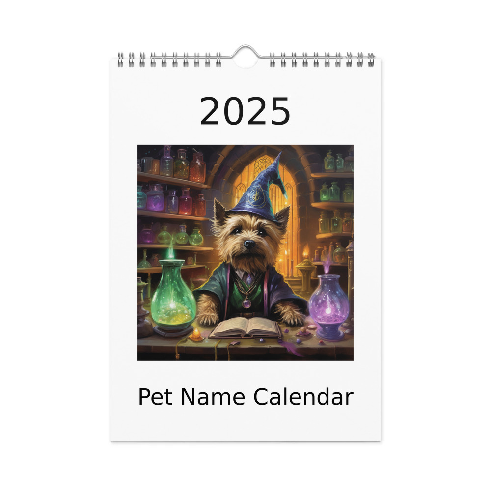PugMug Custom Cairn Terrier Wall Calendar (2026)