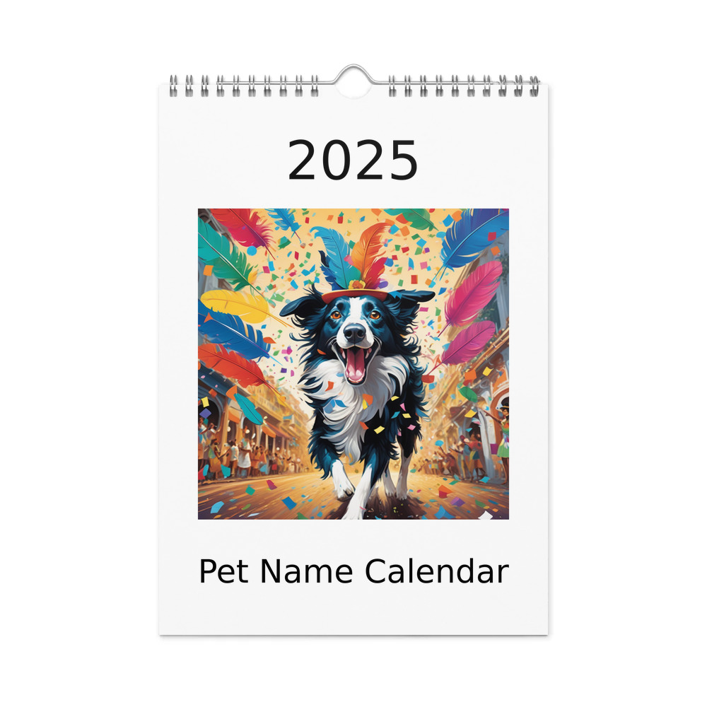 PugMug Custom Border Collie Wall Calendar (2026)