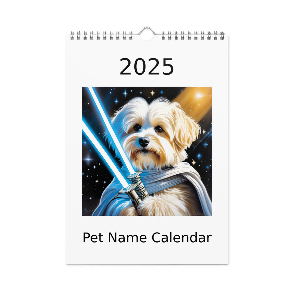 PugMug Custom White Havanese Dog Wall Calendar (2026)
