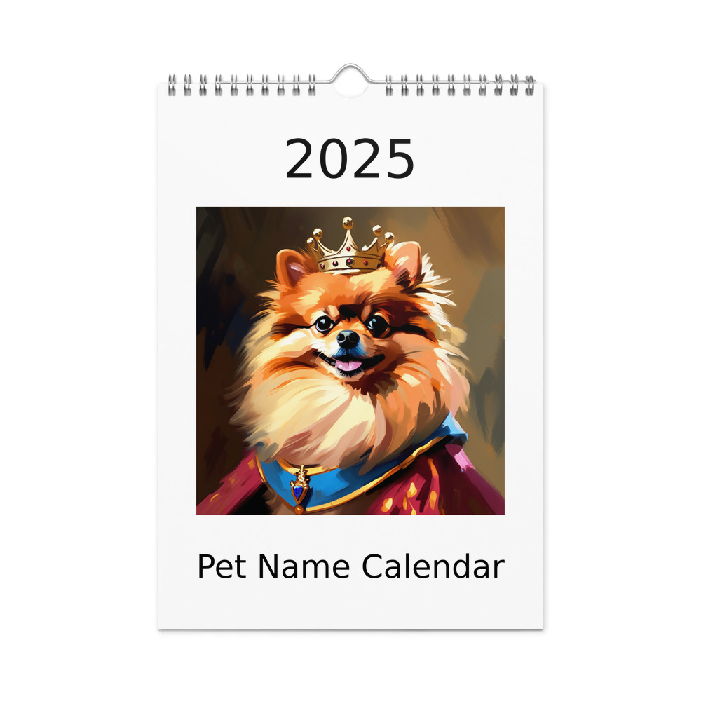 PugMug Custom Tan Pomeranian Wall Calendar (2026)