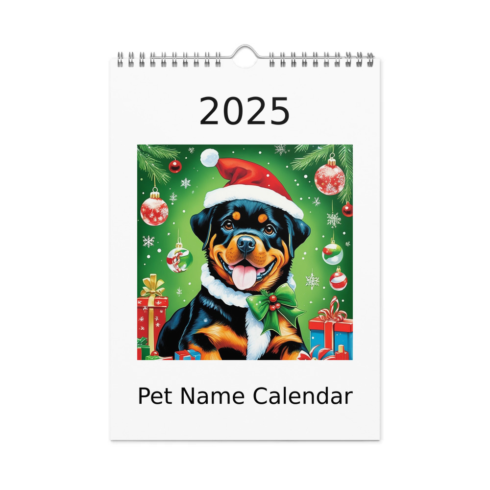 PugMug Custom Rottweiler Wall Calendar (2026)