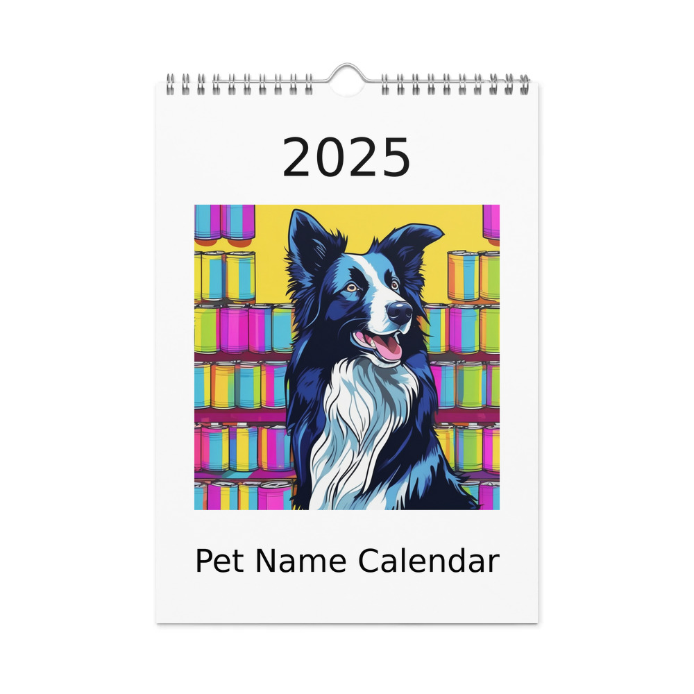 PugMug Custom Border Collie Wall Calendar (2026)