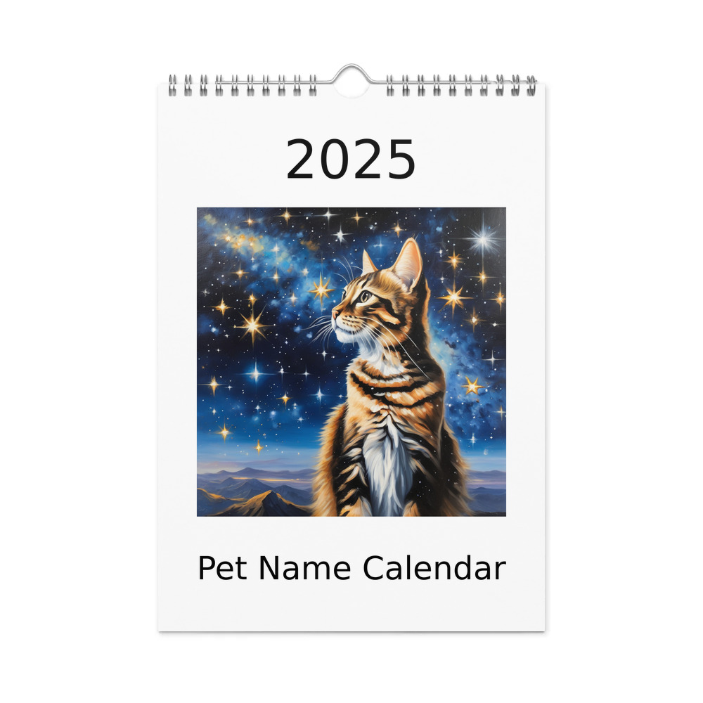 PugMug Custom Tabby Companion Cat Wall Calendar (2026)