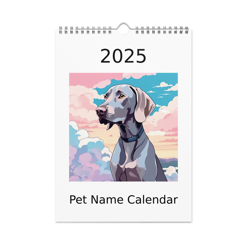 PugMug Custom Weimaraner Wall Calendar (2026)