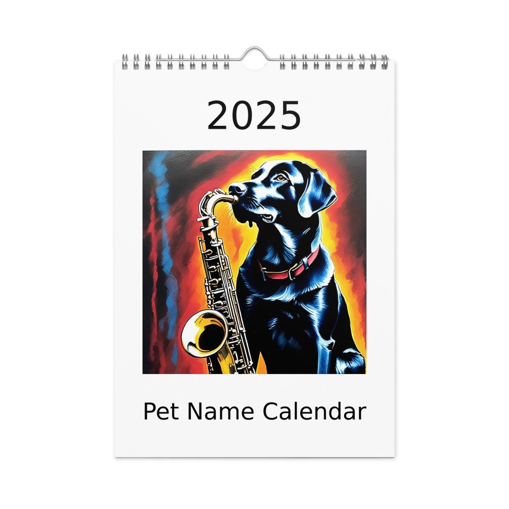 PugMug Custom Black Labrador Retriever Wall Calendar (2026)