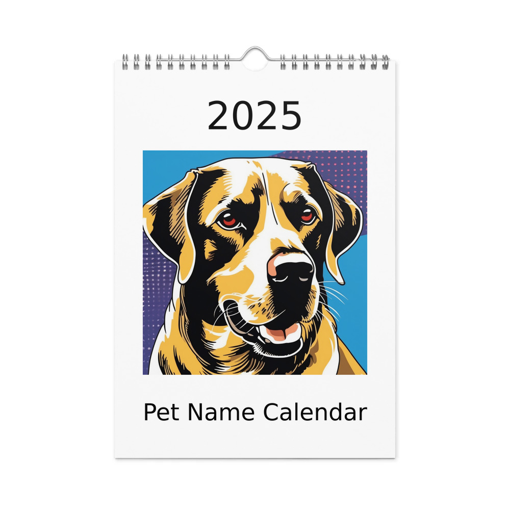 PugMug Custom Black Labrador Retriever Wall Calendar (2026)
