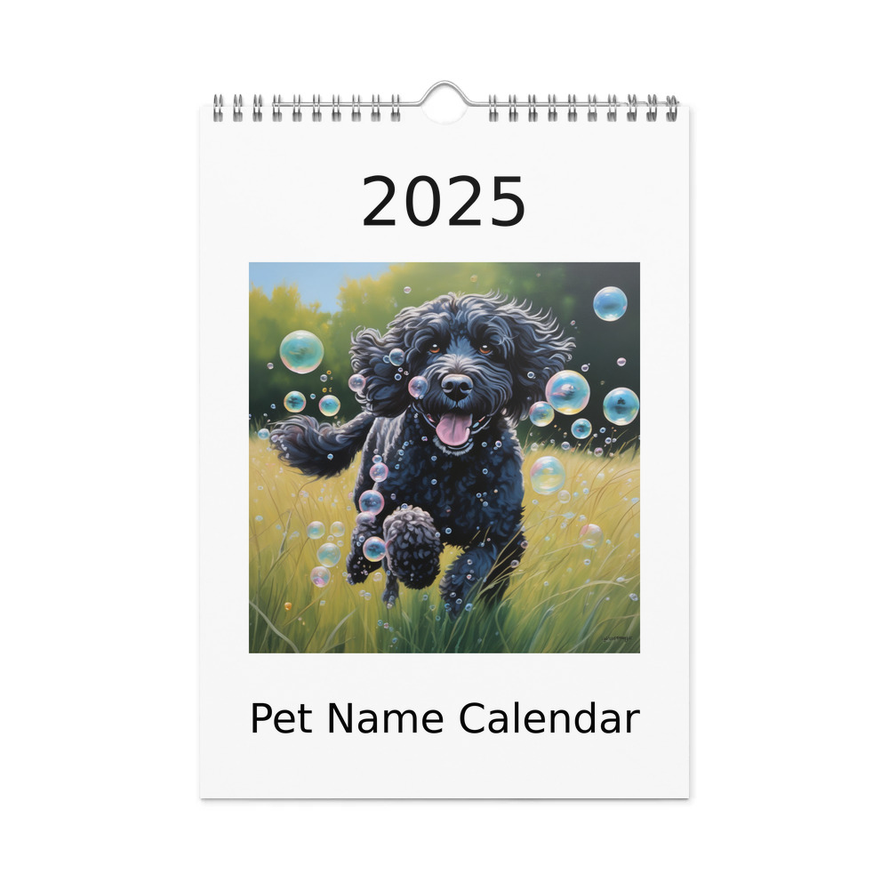 PugMug Custom Portuguese Water Dog Wall Calendar (2026)