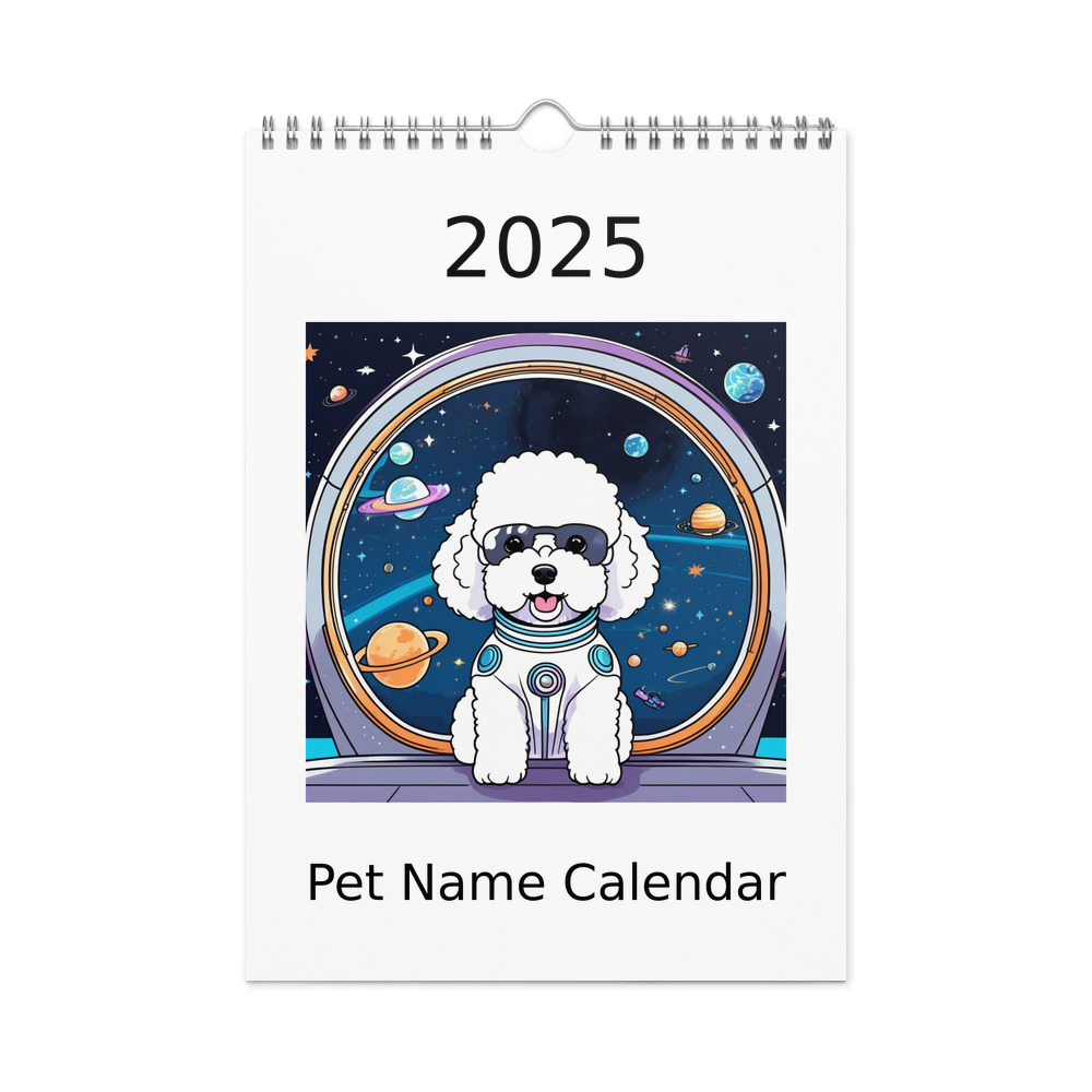 PugMug Custom Bichons Frise Wall Calendar (2026)