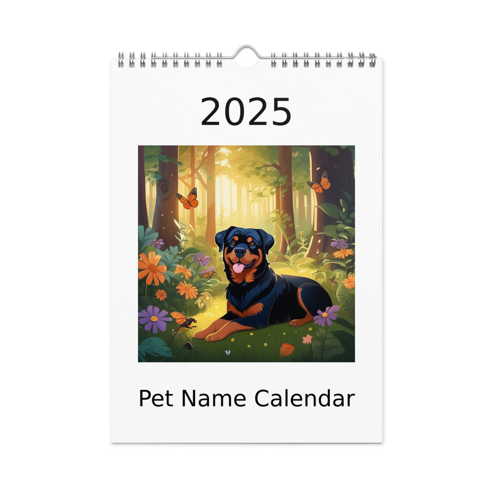 PugMug Custom Rottweiler Wall Calendar (2026)