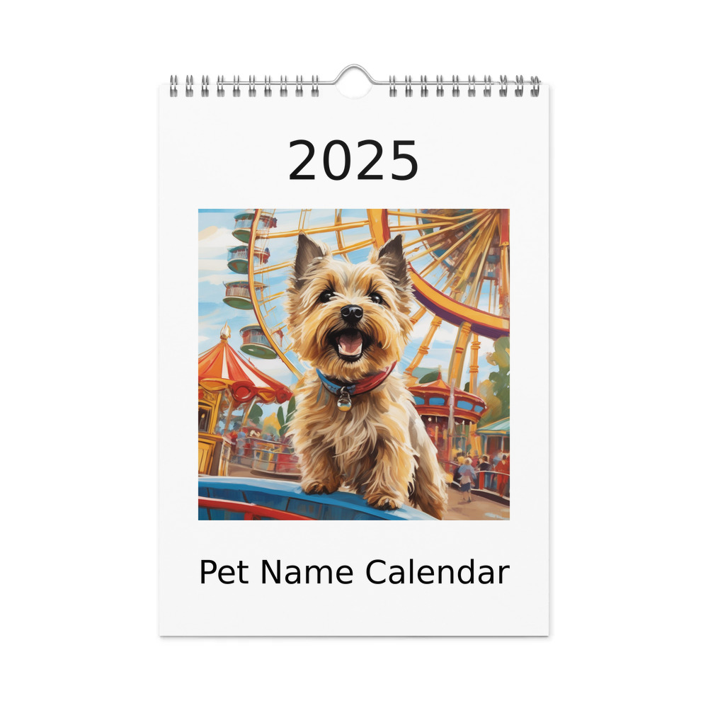 PugMug Custom Cairn Terrier Wall Calendar (2026)