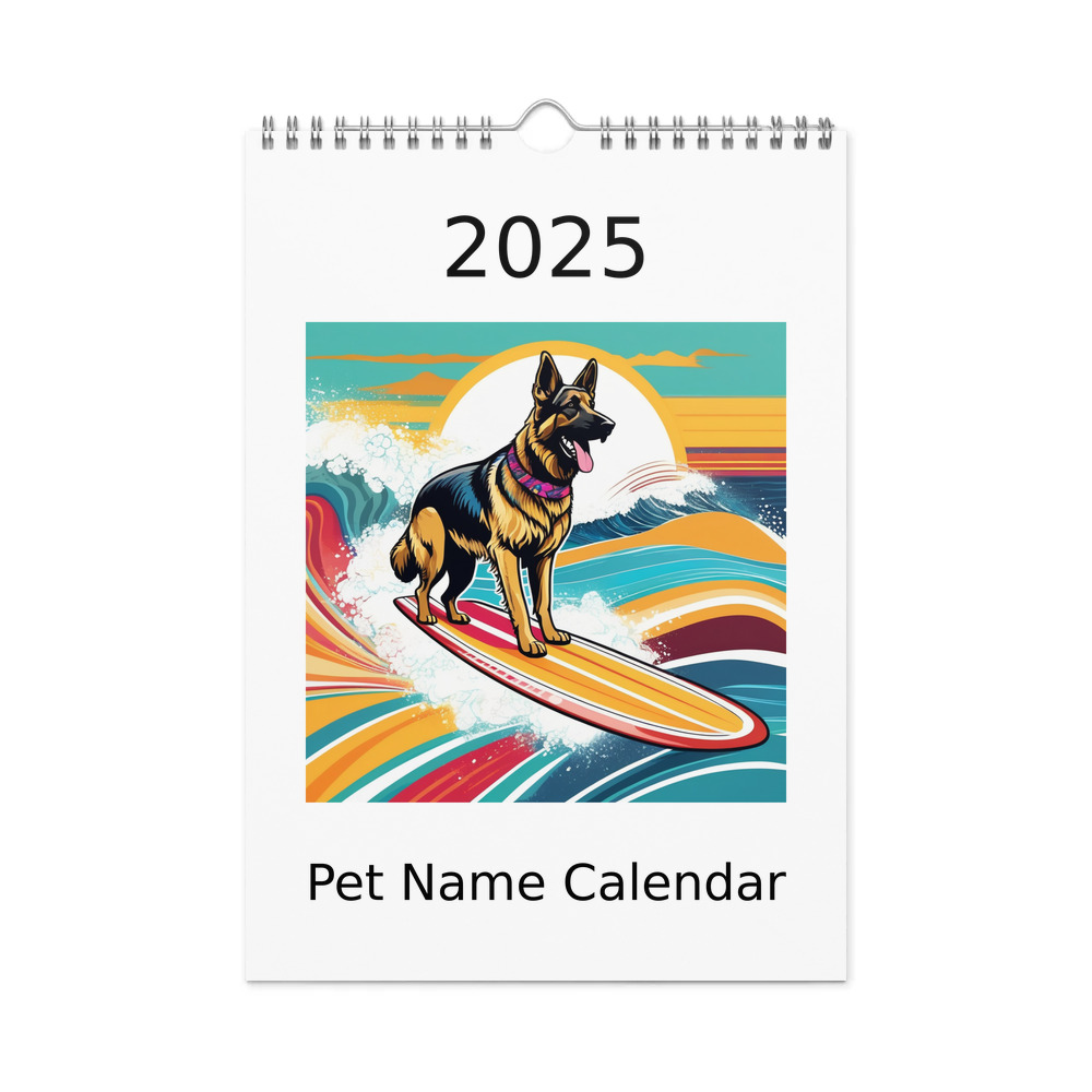 PugMug Custom German Shepherd Dog Wall Calendar (2026)