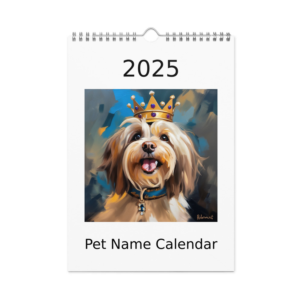 PugMug Custom Tan Havanese Dog Wall Calendar (2026)