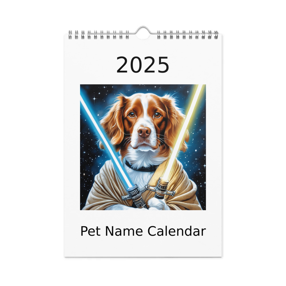 PugMug Custom Brittany Dog Wall Calendar (2026)