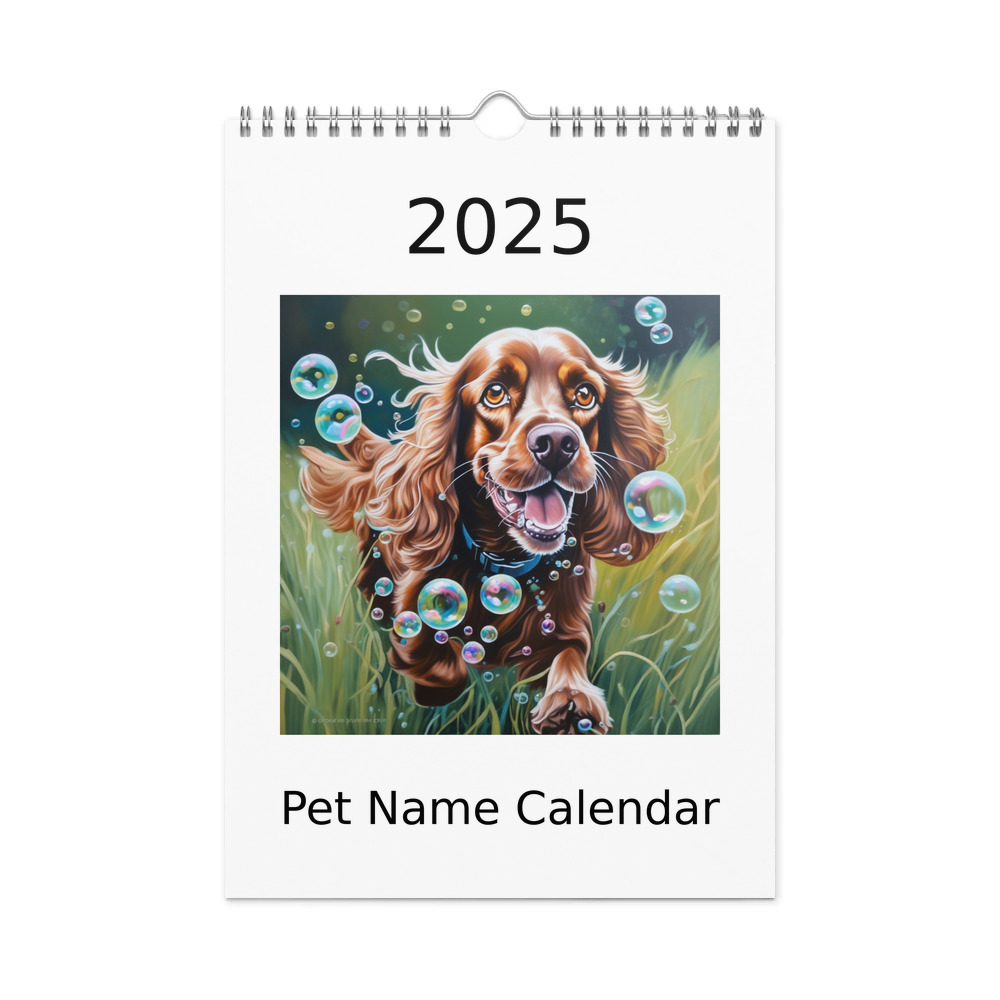 PugMug Custom Cocker Spaniel Wall Calendar (2026)