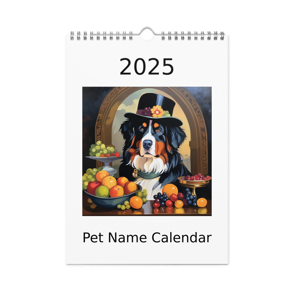 PugMug Custom Bernese Mountain Dog Wall Calendar (2026)