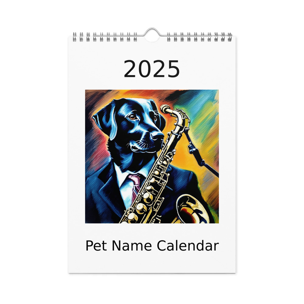 PugMug Custom Black Labrador Retriever Wall Calendar (2026)