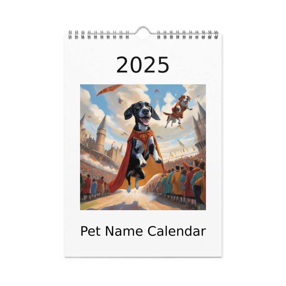 PugMug Custom Pointer Dog Wall Calendar (2026)