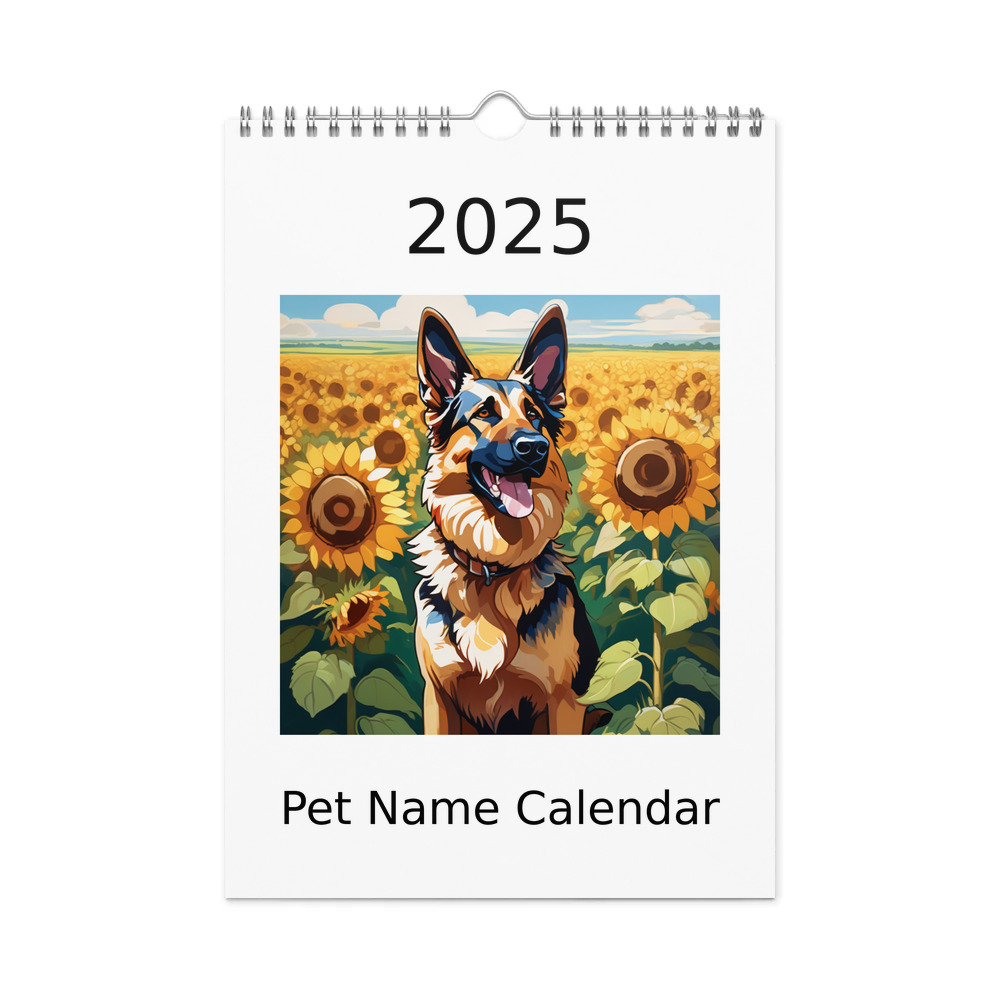 PugMug Custom German Shepherd Dog Wall Calendar (2026)