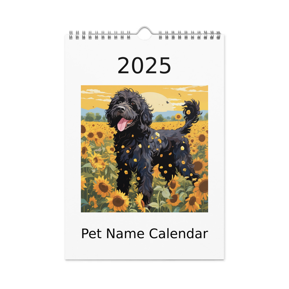PugMug Custom Portuguese Water Dog Wall Calendar (2026)