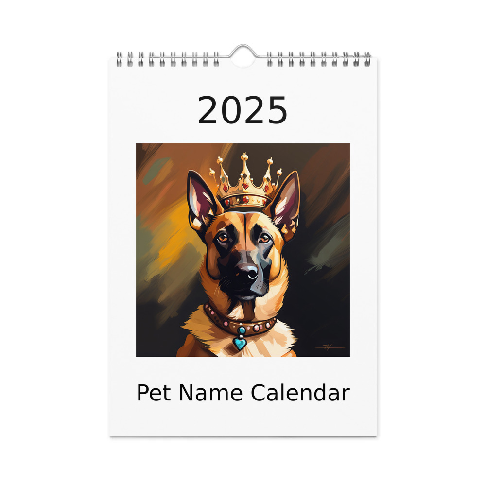 PugMug Custom Belgian Malinois Wall Calendar (2026)