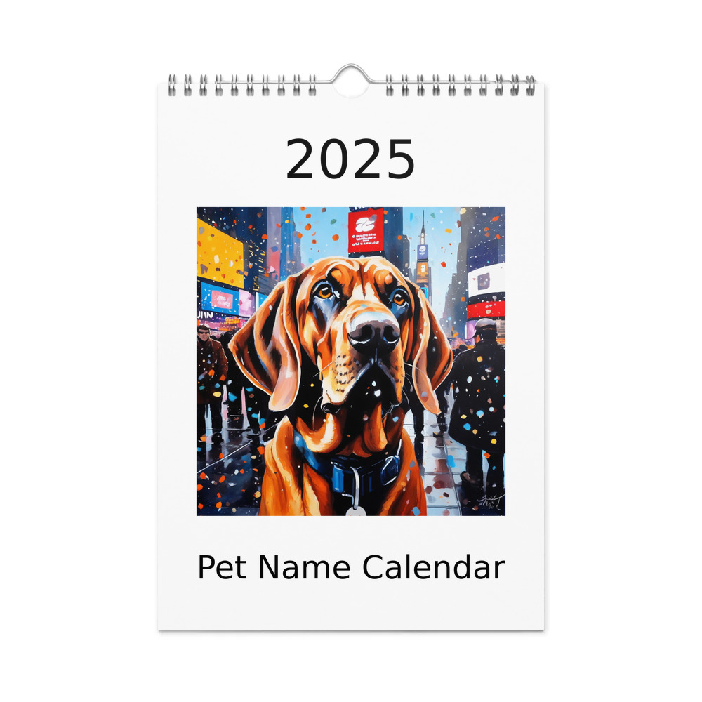 PugMug Custom Bloodhound Wall Calendar (2026)