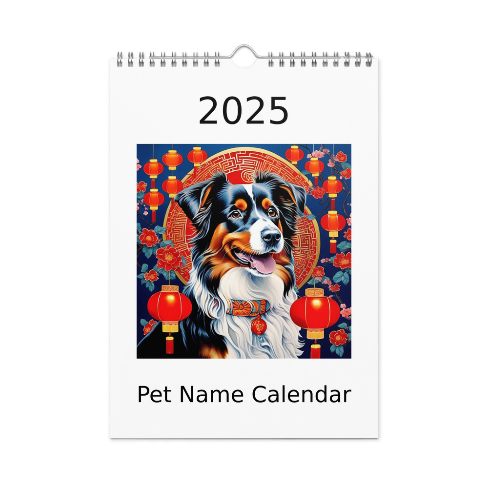 PugMug Custom Miniature American Shepherd Wall Calendar (2026)