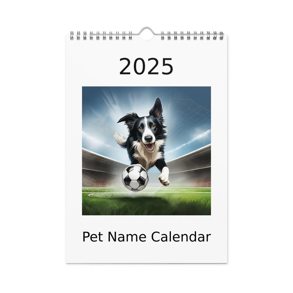 PugMug Custom Border Collie Wall Calendar (2026)