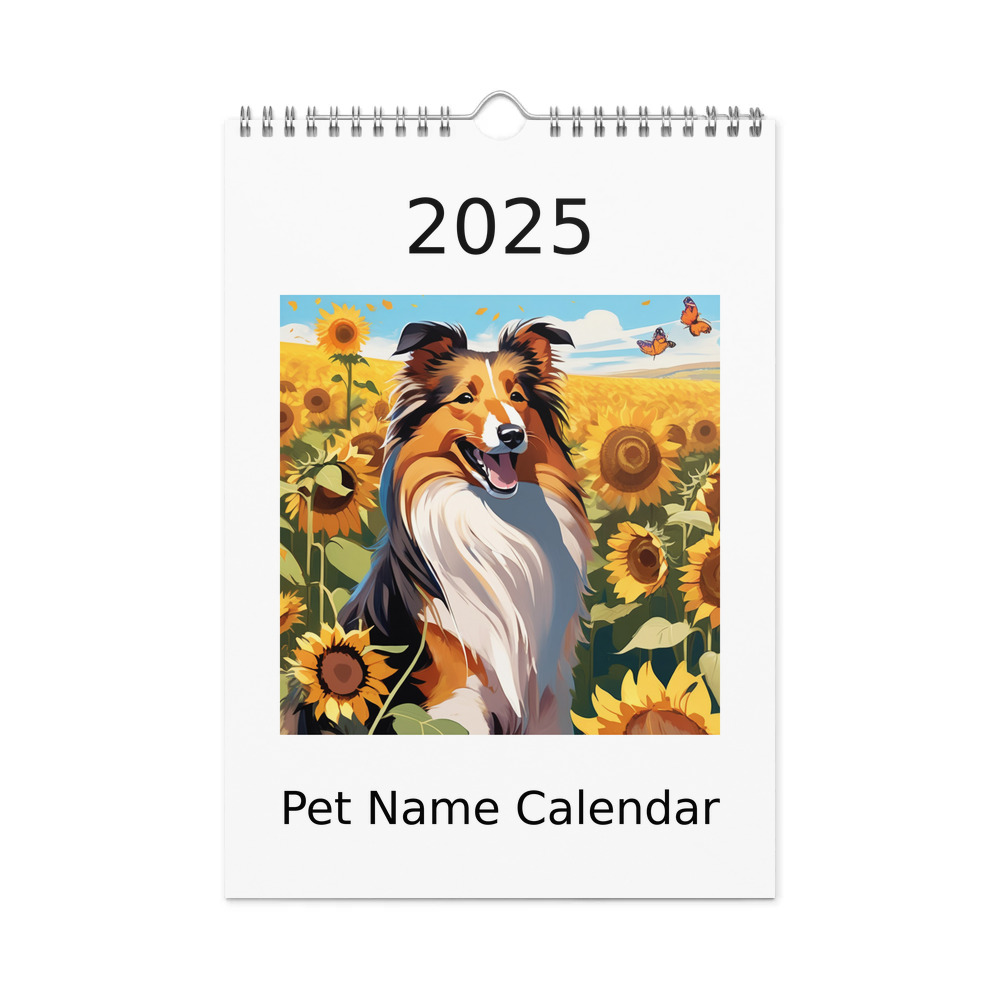PugMug Custom Shetland Sheepdog Wall Calendar (2026)
