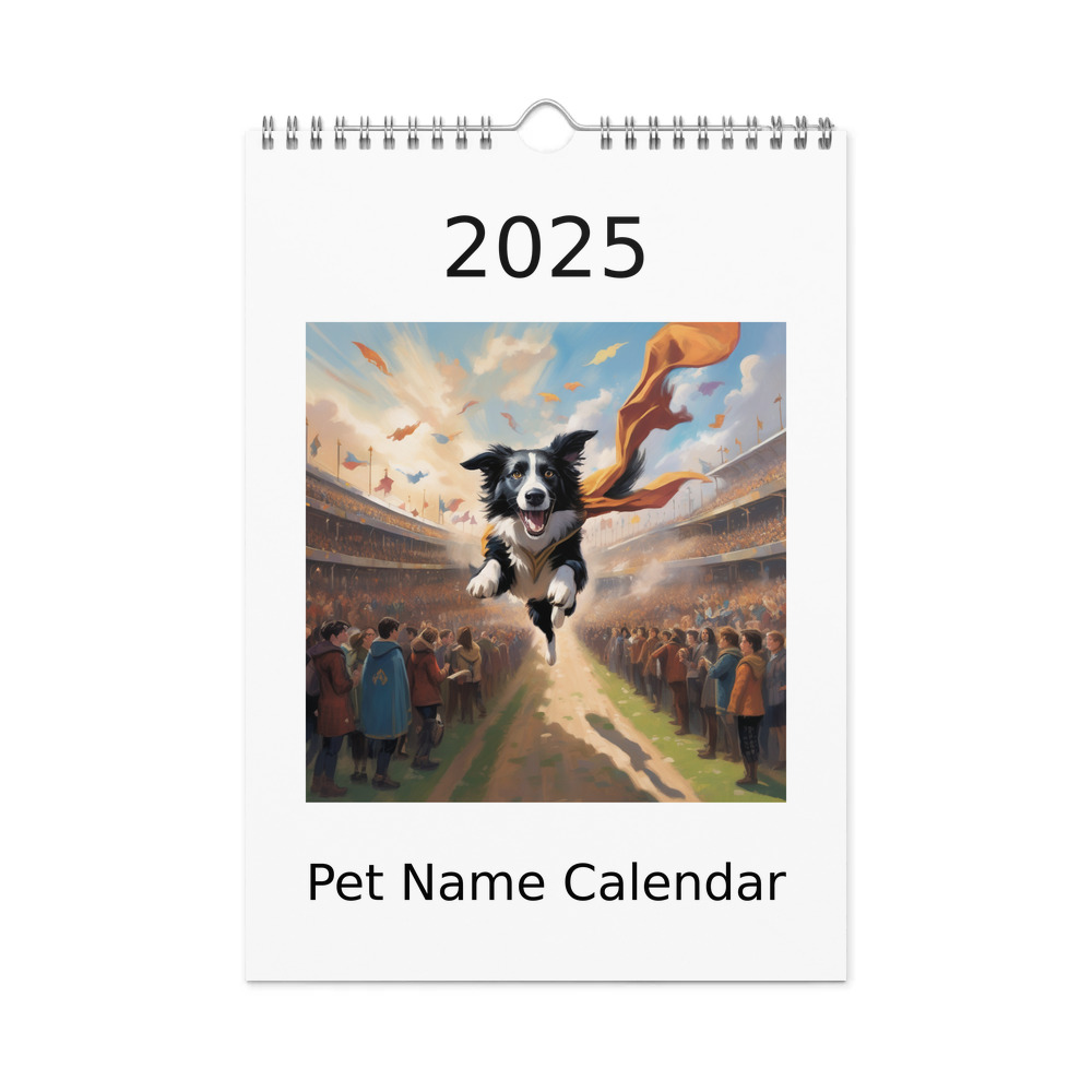 PugMug Custom Border Collie Wall Calendar (2026)