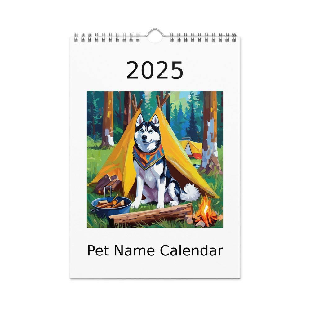 PugMug Custom Siberian Husky Wall Calendar (2026)