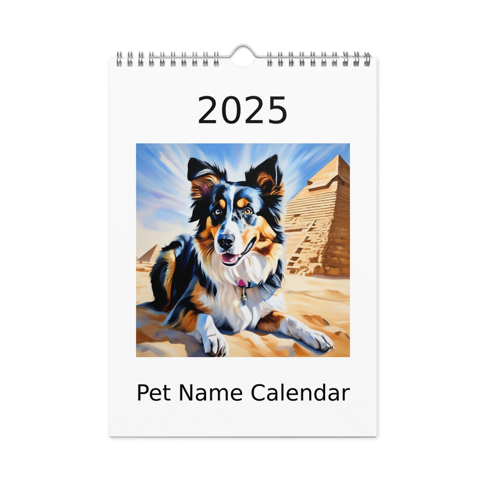 PugMug Custom Australian Shepherd Dog Wall Calendar (2026)