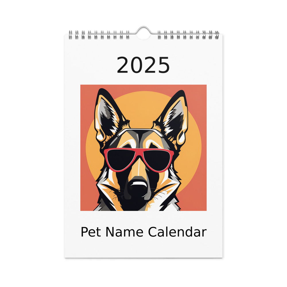 PugMug Custom German Shepherd Dog Wall Calendar (2026)