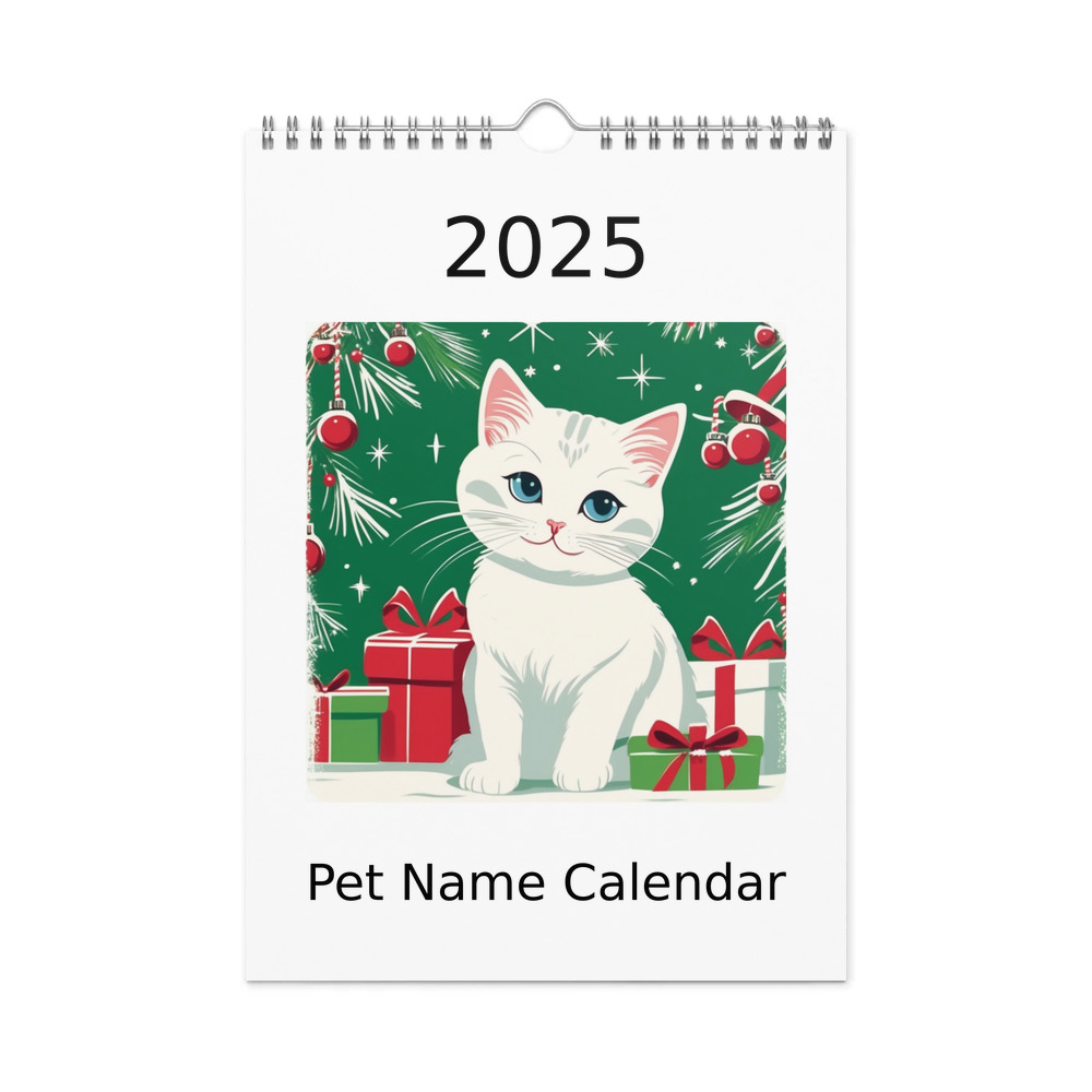 PugMug Custom White Ragdoll Cat Wall Calendar (2026)