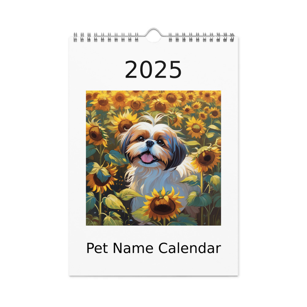 PugMug Custom Shih Tzu Wall Calendar (2026)