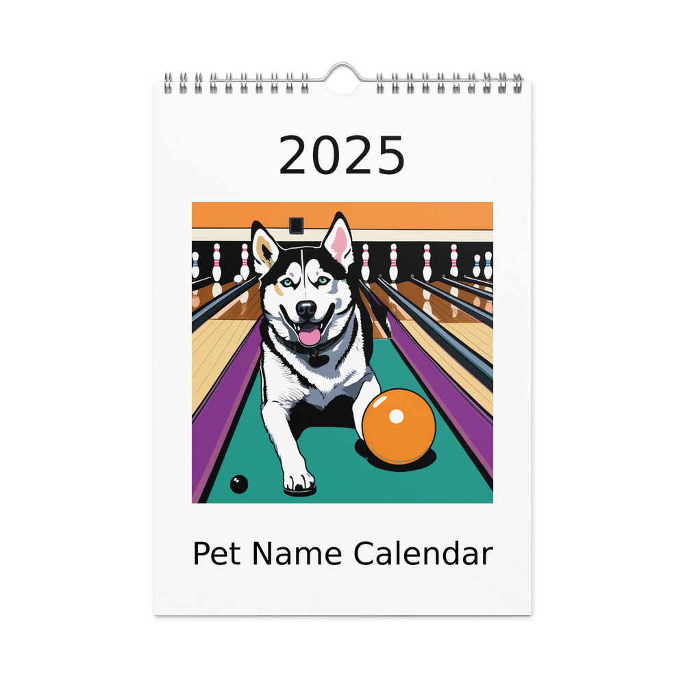 PugMug Custom Siberian Husky Wall Calendar (2026)